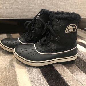 Sorel Waterproof Leather and Faux Fur Winter Boots